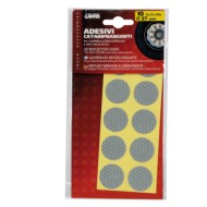 98055-C-01.JPG Set 10 Adesivi Catarifrangenti Ø 27 Mm Bianco Copribulloni Camion