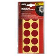98056-C-01.JPG Set 10 Adesivi Catarifrangenti Ø 27 Mm Rosso Copribulloni Camion