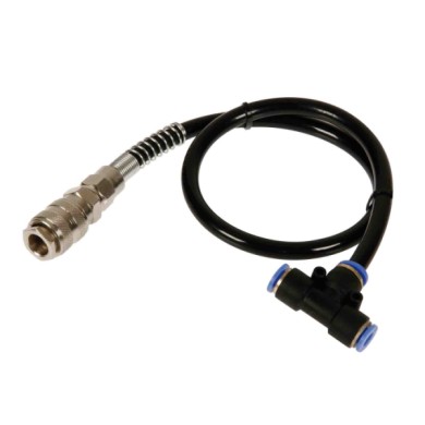 98081-C-01.JPG T 2 Connettore Aria Ad Attacco Rapido Ø 6 Mm Con Prolunga 50 Cm Raccordi E Connettori