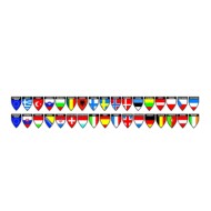 Decor Flags 2 In1 Set 4 17x2 Bandiere Ornamenti Removibili Profili E Ornamenti