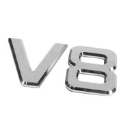 Emblemi Motore 3d Cromati 92x165 Mm V8 Emblemi 3d Per Camion
