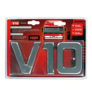 98122-S-02.JPG Emblemi Motore 3d Cromati 92x210 Mm V10 Emblemi 3d Per Camion