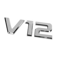 Emblemi Motore 3d Cromati 92x210 Mm V12 Emblemi 3d Per Camion