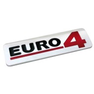 Emblema Antinquinamento 3d Cromato 170x50 Mm Euro 4 Emblemi 3d Per Camion