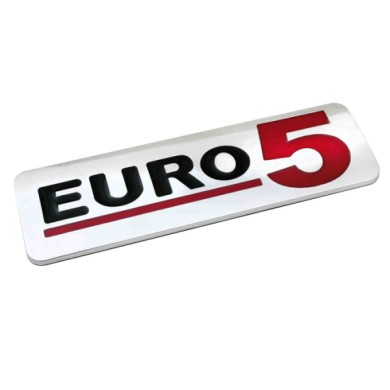 98125-C-01.JPG Emblema Antinquinamento 3d Cromato 170x50 Mm Euro 5 Emblemi 3d Per Camion