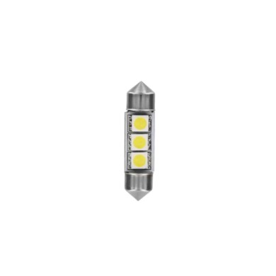L086.JPG 24/28v Led Series 3 Smd X 3 Chips (c5w) 10x36 Mm Sv8 5 8 2 Pz Scatola Bianco Doppia Polarità Lampadine A Led Siluro Lam