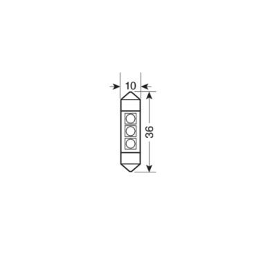 98224-S-01.JPG 24/28v Led Series 3 Smd X 3 Chips (c5w) 10x36 Mm Sv8 5 8 20 Pz Scatola Bianco Doppia Polarità Lampadine A Led Sil