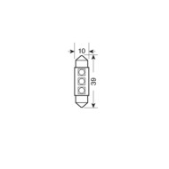98225-S-01.JPG 24/28v Led Series 3 Smd X 3 Chips 10x39 Mm Sv8 5 8 2 Pz Scatola Bianco Doppia Polarità Lampadine A Led Siluro Lam