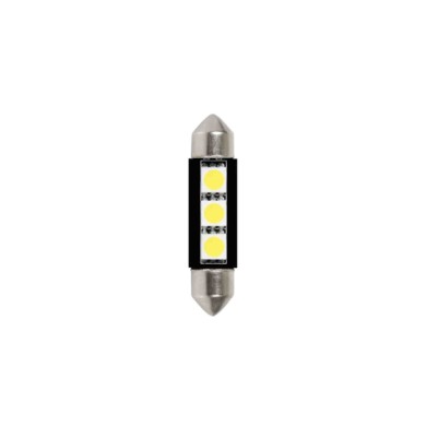 L087.JPG 24/28v Led Series 3 Smd X 3 Chips 10x39 Mm Sv8 5 8 2 Pz Scatola Bianco Doppia Polarità Lampadine A Led Siluro Lampa Led