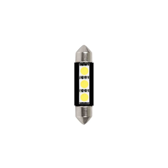 L087.JPG 24/28v Led Series 3 Smd X 3 Chips 10x39 Mm Sv8 5 8 2 Pz Scatola Bianco Doppia Polarità Lampadine A Led Siluro Lampa Led