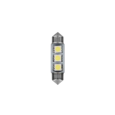 L087.JPG 24/28v Led Series 3 Smd X 3 Chips 10x39 Mm Sv8 5 8 20 Pz Scatola Bianco Doppia Polarità Lampadine A Led Siluro Lampa Le