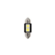 24/28v Led Series 2 Smd X 3 Chips 10x31 Mm Sv8 5 8 2 Pz D/blister Bianco Doppia Polarità Lampadine A Led Siluro Lampa Led