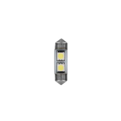 L085.JPG 24/28v Led Series 2 Smd X 3 Chips 10x31 Mm Sv8 5 8 20 Pz Busta Bianco Doppia Polarità Lampadine A Led Siluro Lampa Led