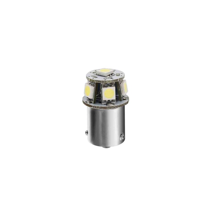 BA15S.JPG 24/28v Led Series 6 Smd X 3 Chips (r5w R10w) Ba15s 1 Pz Scatola Bianco Doppia Polarità Lampadine A Led R5w R10w Lampa 