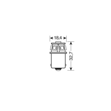 L081.JPG 24/28v Led Series 6 Smd X 3 Chips (r5w R10w) Ba15s 20 Pz Busta Bianco Doppia Polarità Lampadine A Led R5w R10w Lampa Le