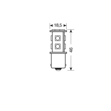 L082.JPG 24/28v Led Series 11 Smd X 3 Chips (p21w) Ba15s 1 Pz Scatola Bianco Doppia Polarità Lampadine A Led P21w Lampa Led