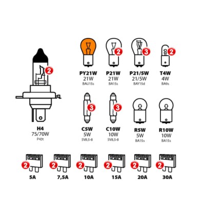 98266-S-01.JPG Kit Lampade Di Ricambio 30 Pz Alogena 2xh4 24v Kit Lampadine Di Ricambio Lampa Alogene