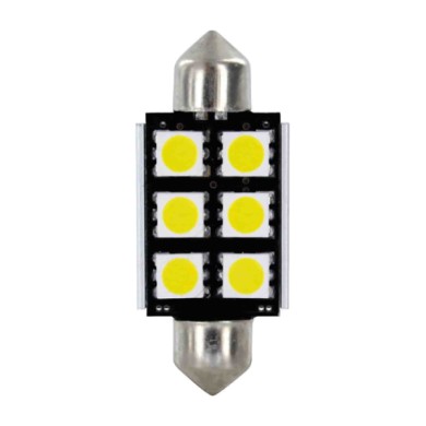L111.JPG 24/30v Led Series 6 Smd X 3 Chips 15x39 Mm Sv8 5 8 2 Pz Scatola Bianco Doppia Polarità Lampadine A Led Siluro Lampa Led