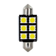 L111.JPG 24/30v Led Series 6 Smd X 3 Chips 15x39 Mm Sv8 5 8 2 Pz Scatola Bianco Doppia Polarità Lampadine A Led Siluro Lampa Led