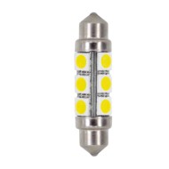 98273-S-01.JPG 24/30v Led Series 12 Smd X 3 Chips 11x41 Mm Sv8 5 8 2 Pz D/blister Bianco Doppia Polarità Lampadine A Led Siluro 
