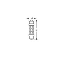 L110.JPG 24/30v Led Series 12 Smd X 3 Chips 11x41 Mm Sv8 5 8 2 Pz D/blister Bianco Doppia Polarità Lampadine A Led Siluro Lampa 