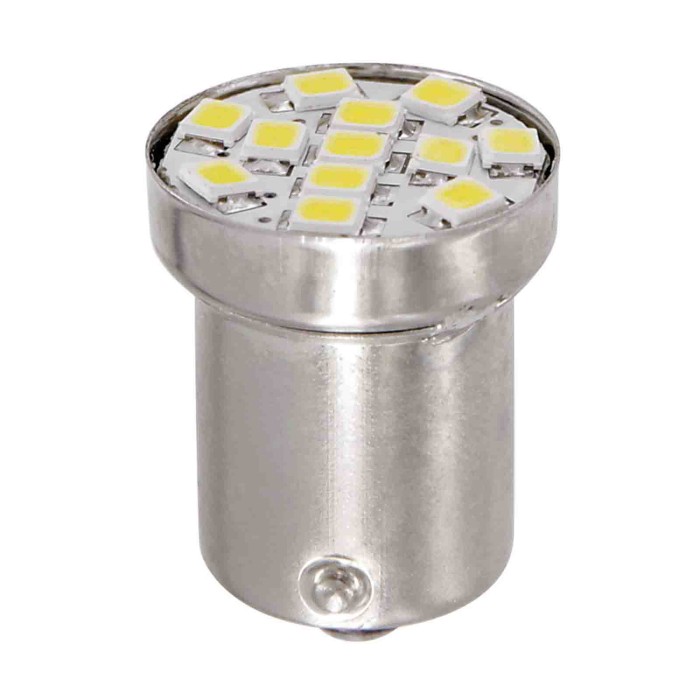 BA15S.JPG 24/28v Led Series 12 Smd X 1 Chip (r5w R10w) Ba15s 1 Pz Scatola Bianco Doppia Polarità Lampadine A Led R5w R10w Lampa 