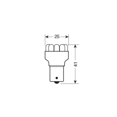 L056.JPG 24v Lampada Multi Led 12 Led (p21w) Ba15s 1 Pz D/blister Blu Lampadine Multi Led Lampa Led