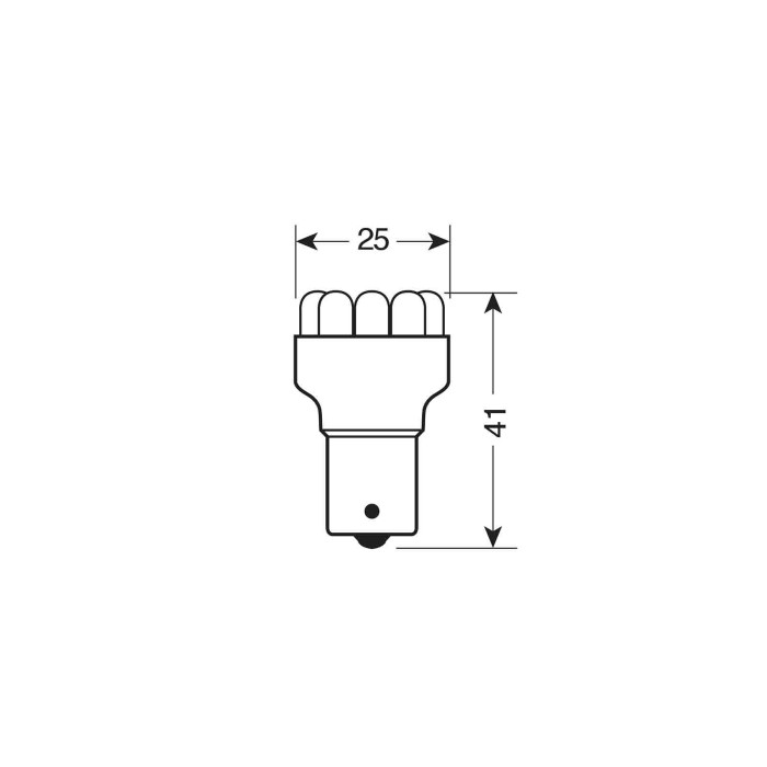 L056.JPG 24v Lampada Multi Led 12 Led (p21w) Ba15s 1 Pz D/blister Blu Lampadine Multi Led Lampa Led