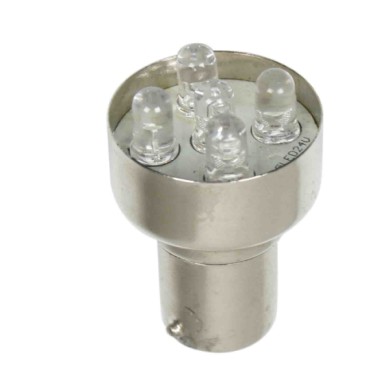 BA15S.JPG 24v Lampada Multi Led 5 Led (r10w) Ba15s 1 Pz D/blister Blu Lampadine Multi Led Lampa Led