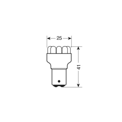 L057.JPG 24v Lampada Multi Led 12 Led (p21/5w) Bay15d 1 Pz Scatola Bianco Lampadine Multi Led Lampa Led