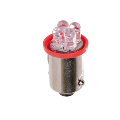 BA9S.JPG 24v Led Series 4 Led (t4w) Ba9s 2 Pz D/blister Rosso Lampadine A Led T4w Lampa Led