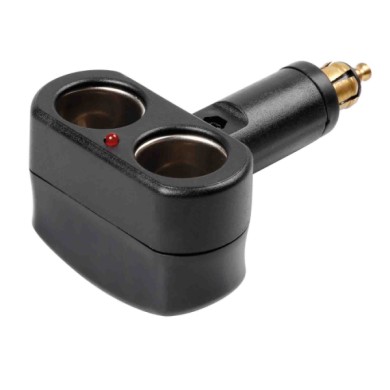 98348-C-01.JPG Ad 1 Adattatore Presa Corrente Doppia 12/24v Prese Spinotti E Prese Corrente