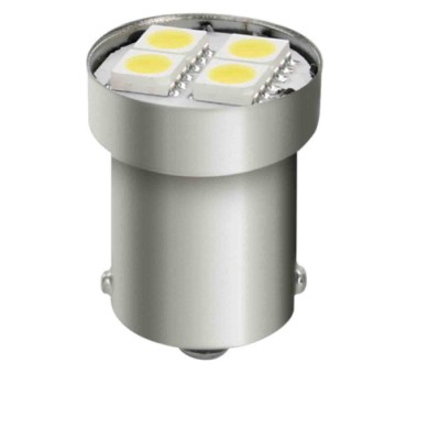 BA15S.JPG 24/28v Led Series 4 Smd X 3 Chips (p21w) Ba15s 20 Pz D/blister Bianco Doppia Polarità Lampadine A Led P21w Lampa Led