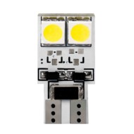 24v Hyper Led 12 4 Smd X 3 Chips (t10) Bifocus W2 1x9 5d 2 Pz D/blister Rosso Doppia Polarità Resistenza Incorporata Lampa Led