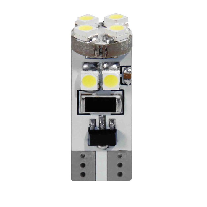 L040.JPG 24v Hyper Led 24 8 Smd X 3 Chips (t10) Trifocus W2 1x9 5d 2 Pz Scatola Bianco Doppia Polarità Resistenza Incorporata La