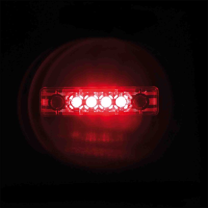 98383-A-04.JPG Luce Ingombro A 4 Led 24v Rosso Montaggio In Superficie Luci Perimetrali 98383