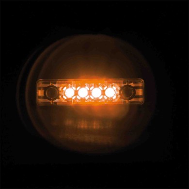 98384-A-04.JPG Luce Ingombro A 4 Led 24v Arancio Montaggio In Superficie Luci Perimetrali 98384