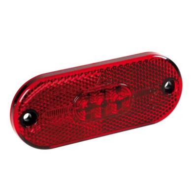 98386-A-01.JPG Luce Perimetrale A 5 Led Con Catarifrangente 24v Rosso Montaggio In Superficie Luci Perimetrali