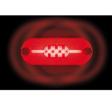 98386-A-04.JPG Luce Perimetrale A 5 Led Con Catarifrangente 24v Rosso Montaggio In Superficie Luci Perimetrali