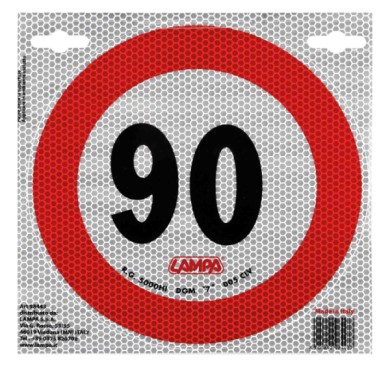 98443-S-01.JPG Contrassegno Limite Velocità 90 Km/h Contrassegni Targhe E Contrassegni