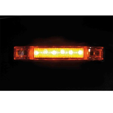 98465-S-01.JPG Luce Ingombro A 6 Led 24v Arancio Montaggio In Superficie Luci Perimetrali
