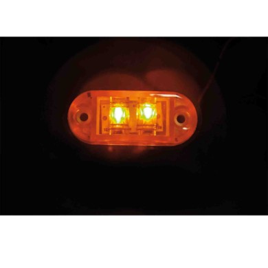 98482-A-10.JPG Luce Ingombro A 2 Led 24v Arancio Montaggio In Superficie Luci Perimetrali