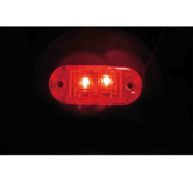 98483-S-01.JPG Luce Ingombro A 2 Led 24v Rosso Montaggio In Superficie Luci Perimetrali