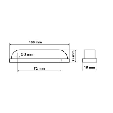 98486-D-01.JPG Luce Ingombro A 6 Led 24v Bianco Montaggio In Superficie Luci Perimetrali