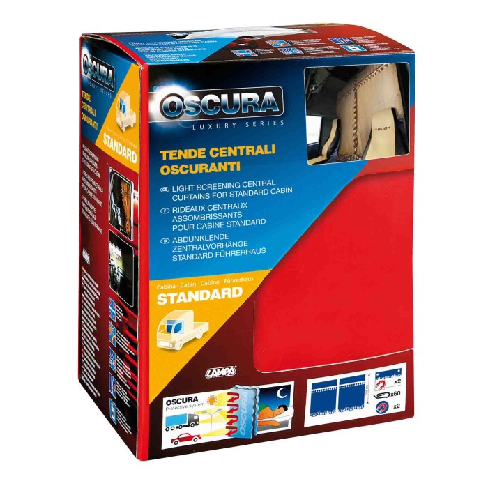 98624-S-01.JPG Oscura Tende Centrali Per Camion Cabina Standard Rosso Tende Tende