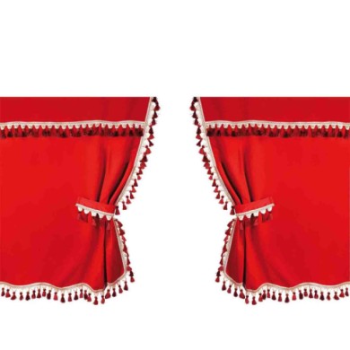98624-C-01.JPG Oscura Tende Centrali Per Camion Cabina Standard Rosso Tende Tende