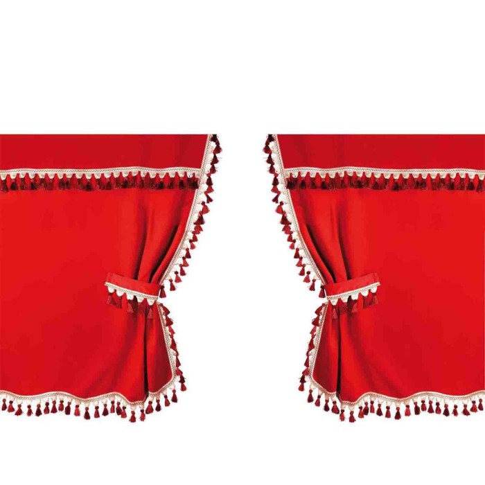 98624-C-01.JPG Oscura Tende Centrali Per Camion Cabina Standard Rosso Tende Tende