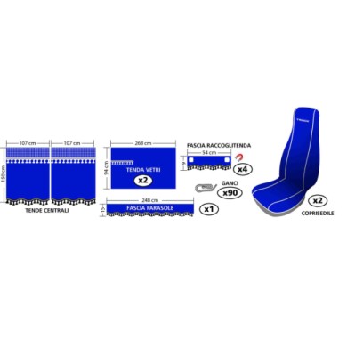 98642-D-01.JPG Melissa Set Tende E Coprisedili In Microfibra Per Camion Blu Tende Tende