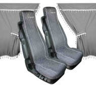 Melissa Set Tende E Coprisedili In Microfibra Per Camion Grigio Tende Tende