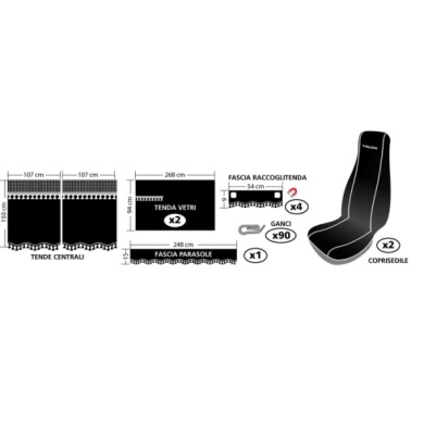 98644-S-01.JPG Melissa Set Tende E Coprisedili In Microfibra Per Camion Nero Tende Tende